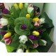 Букет с лалета и фрезия от www.cvetarski.com